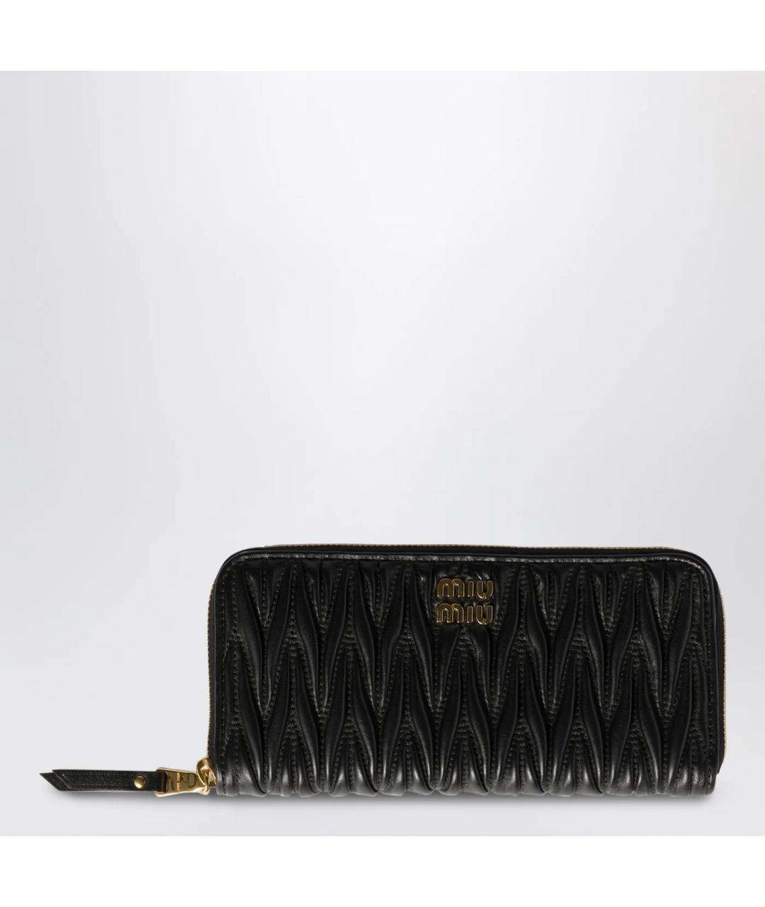 MIU MIU Черный кожаный кошелек, фото 3