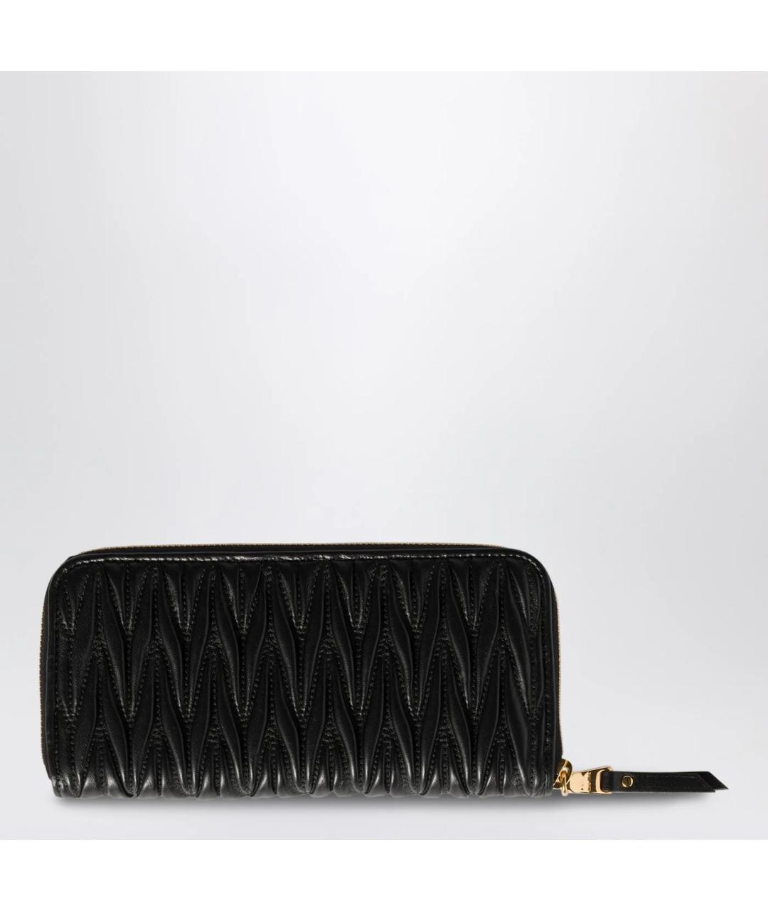 MIU MIU Черный кожаный кошелек, фото 2