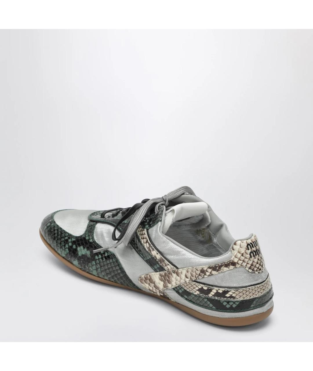 MIU MIU Мульти кожаные кроссовки, фото 2
