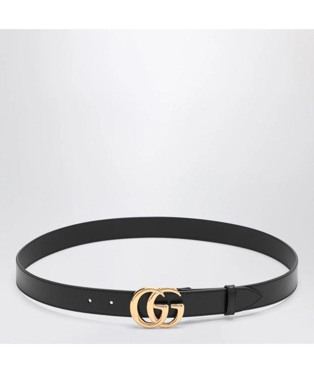 GUCCI Черный кожаный ремень, фото 3