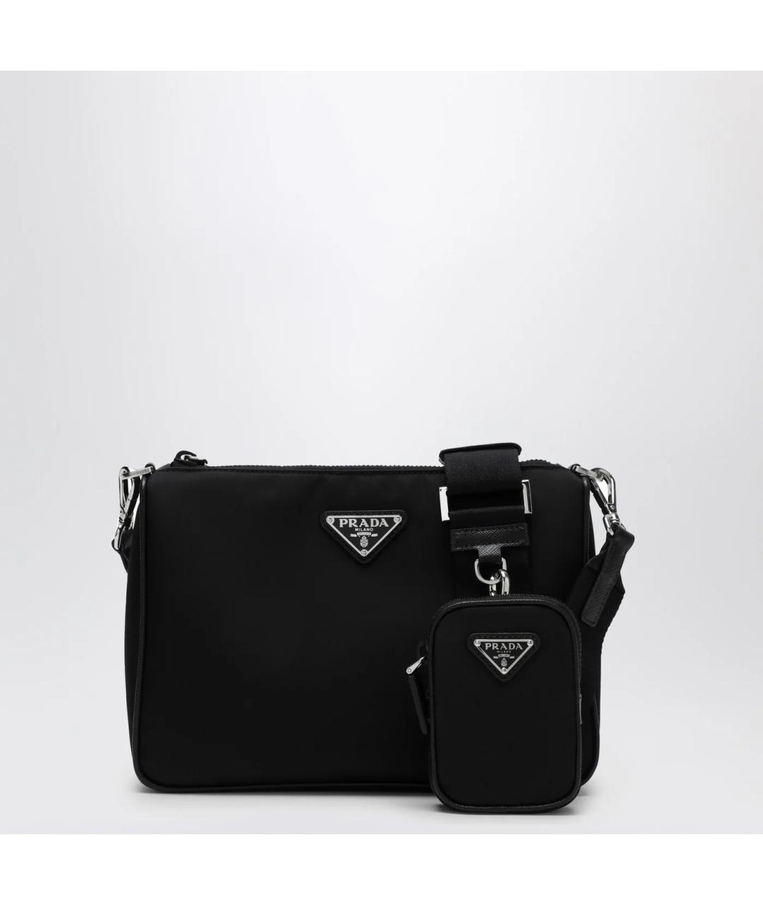 PRADA Черная синтетическая сумка на плечо, фото 3