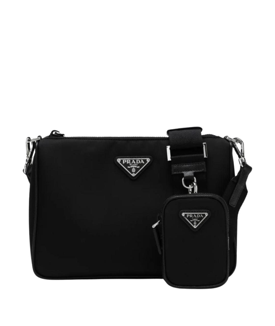 PRADA Черная синтетическая сумка на плечо, фото 1