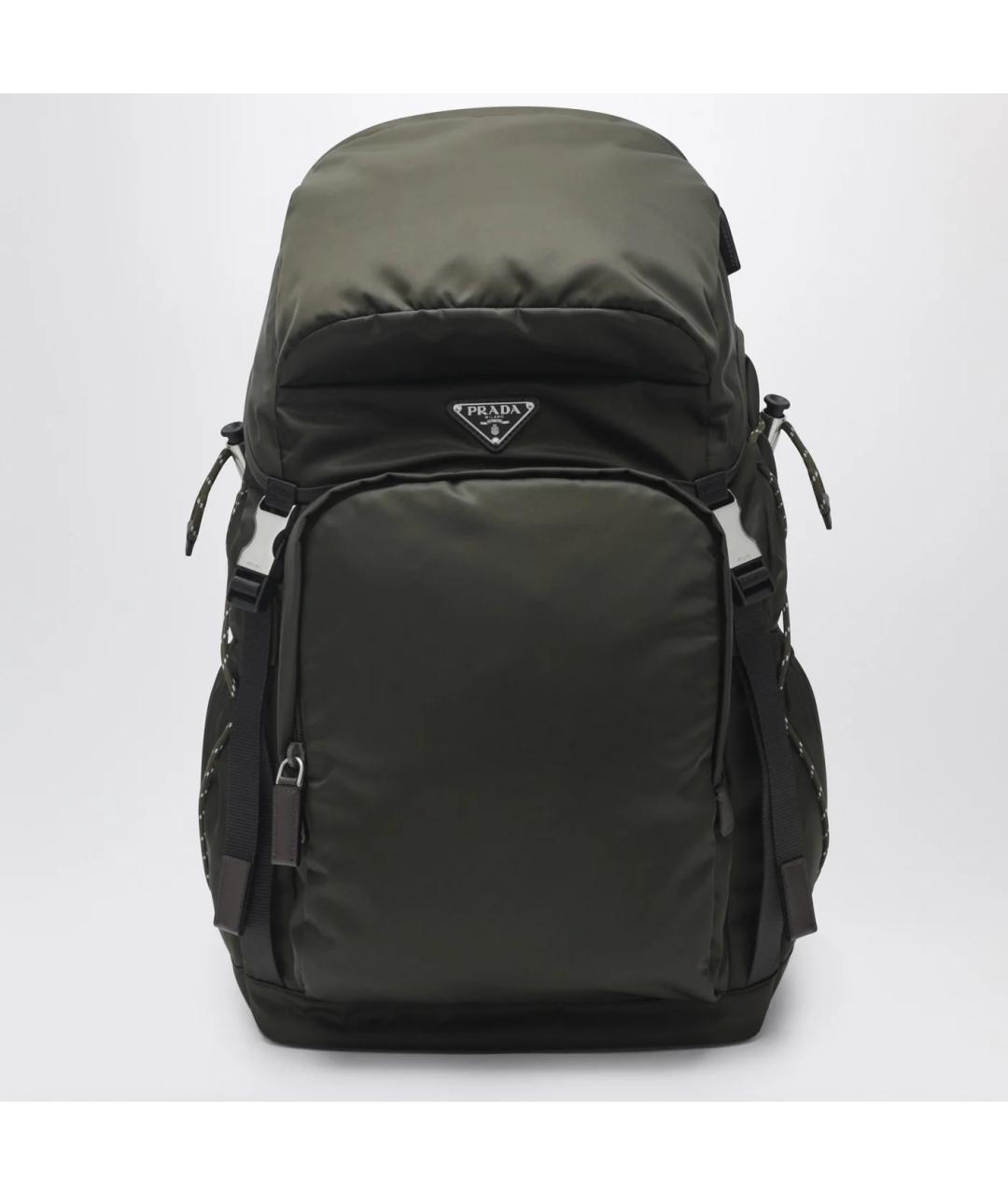 PRADA Зеленый синтетический рюкзак, фото 3