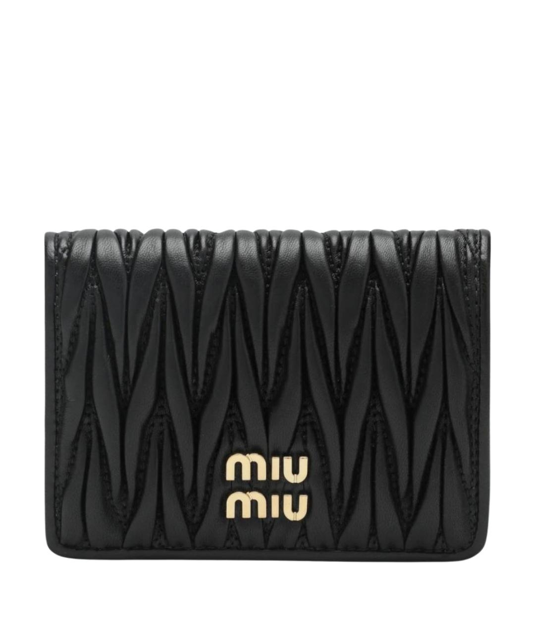 MIU MIU Черный кожаный кошелек, фото 1