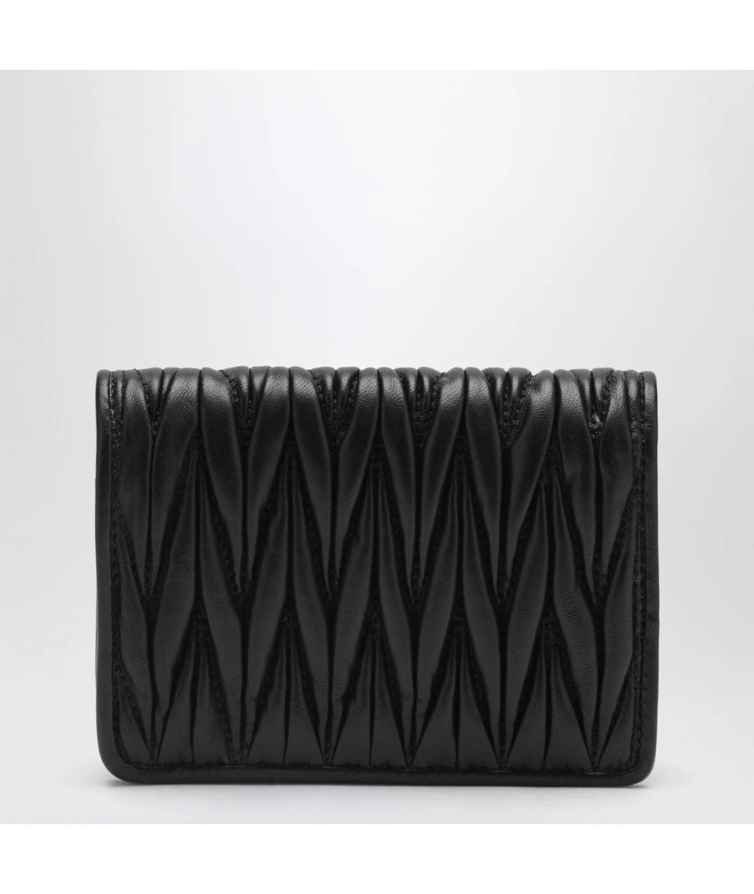 MIU MIU Черный кожаный кошелек, фото 2