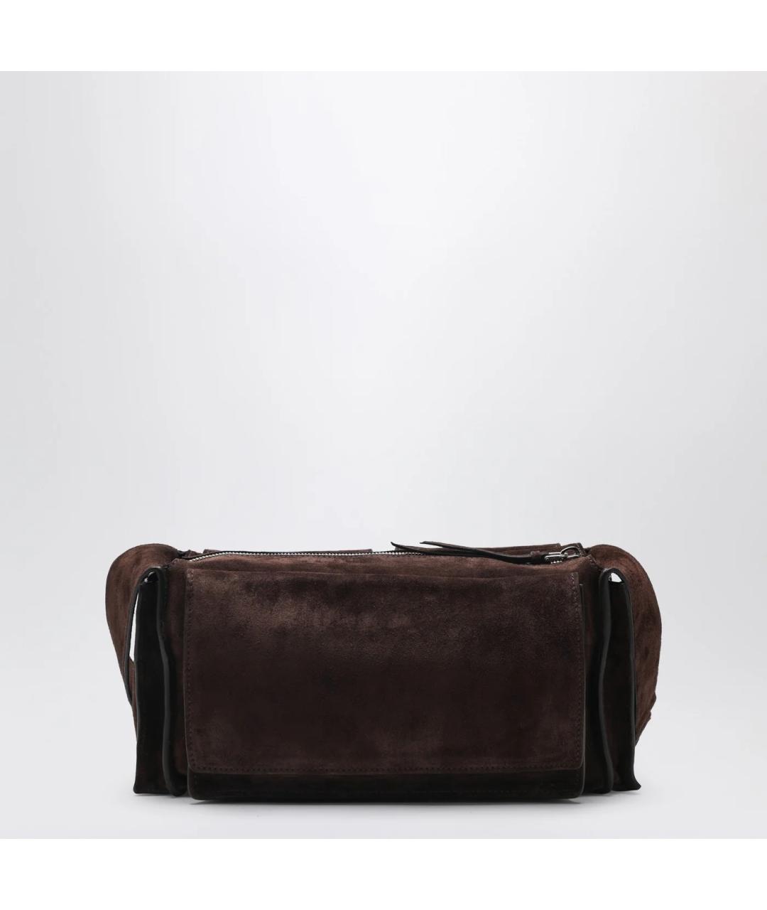 MIU MIU Коричневая замшевая сумка через плечо, фото 2