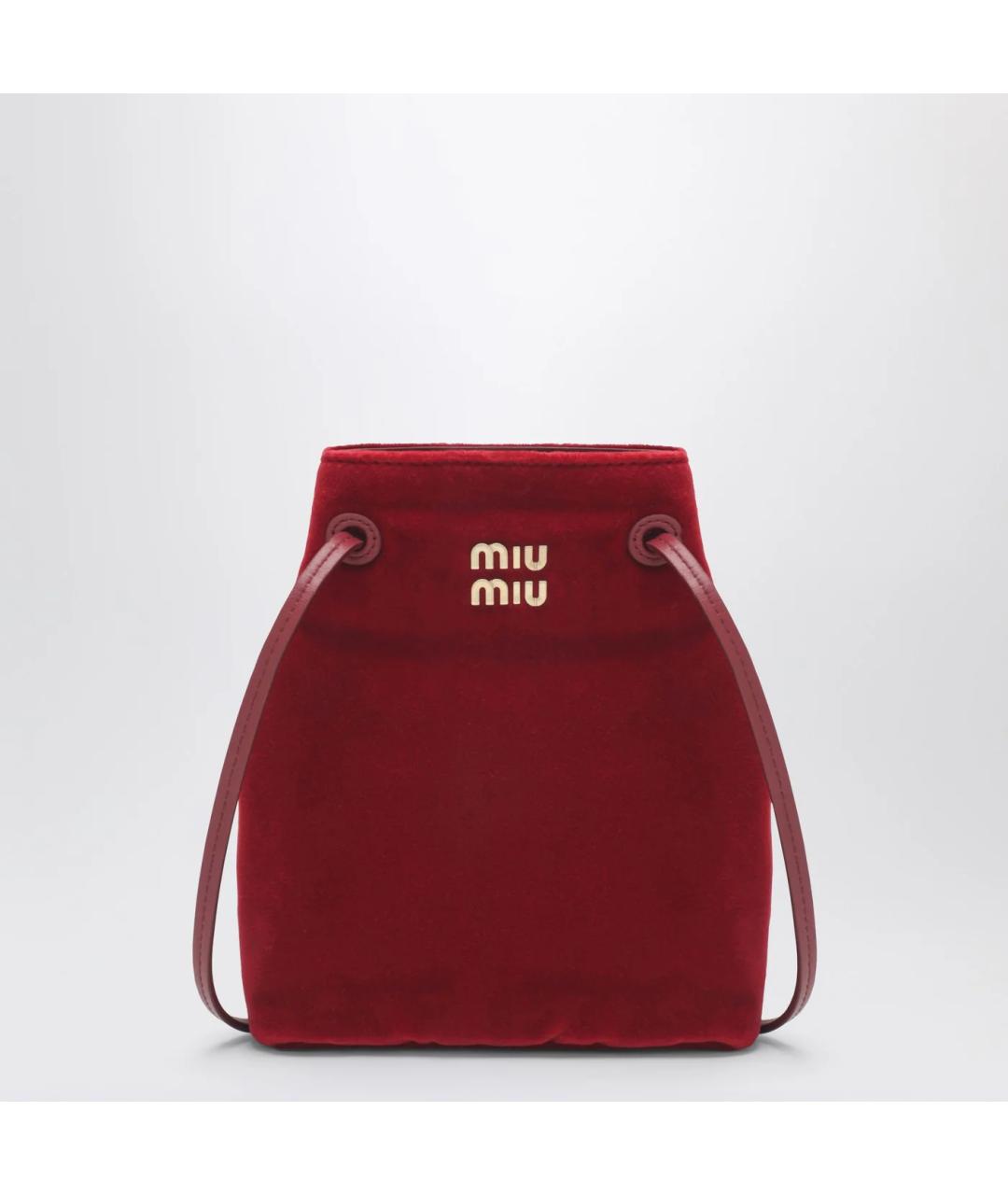 MIU MIU Красная тканевая сумка через плечо, фото 3