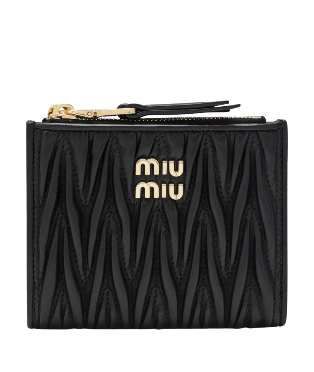 MIU MIU Черный кожаный кошелек, фото 1