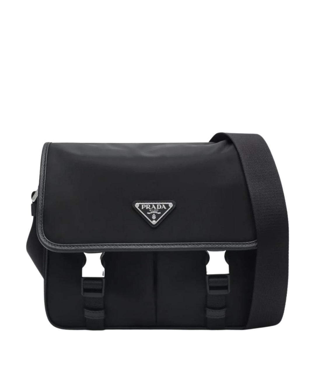 PRADA Черная синтетическая сумка на плечо, фото 1