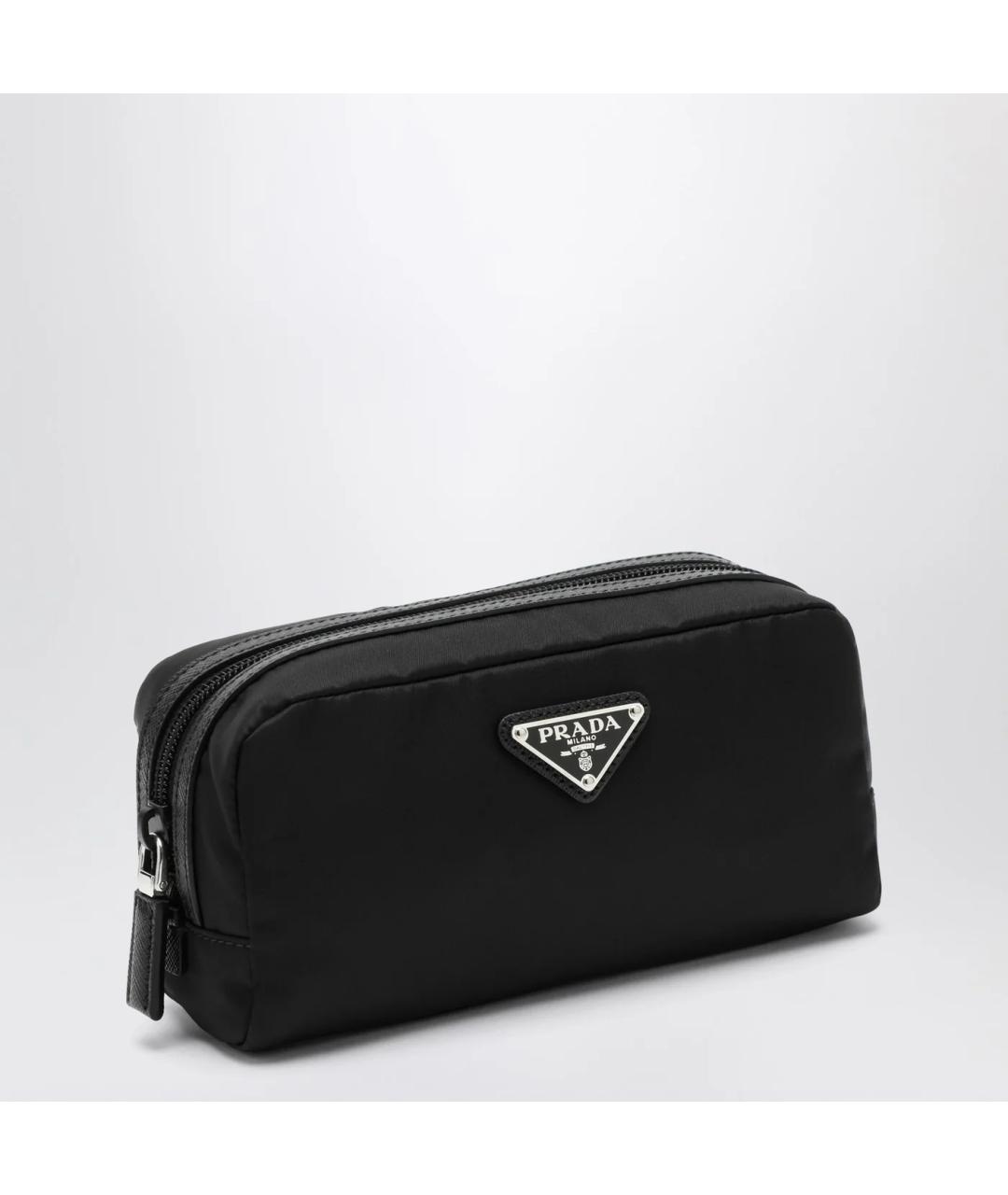 PRADA Черная синтетическая барсетка, фото 3