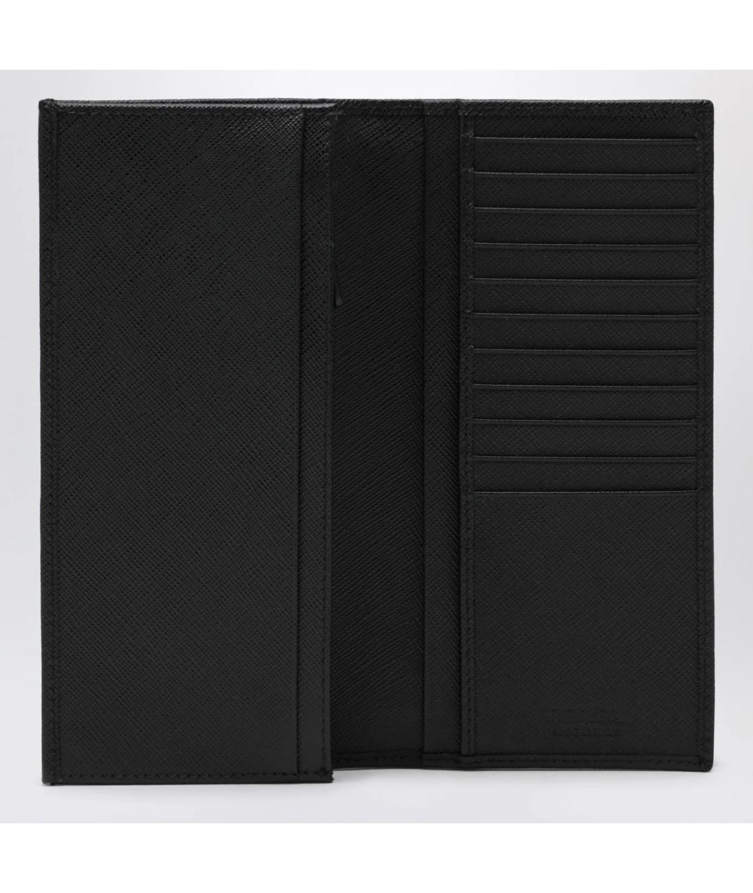 PRADA Черный кожаный кошелек, фото 2