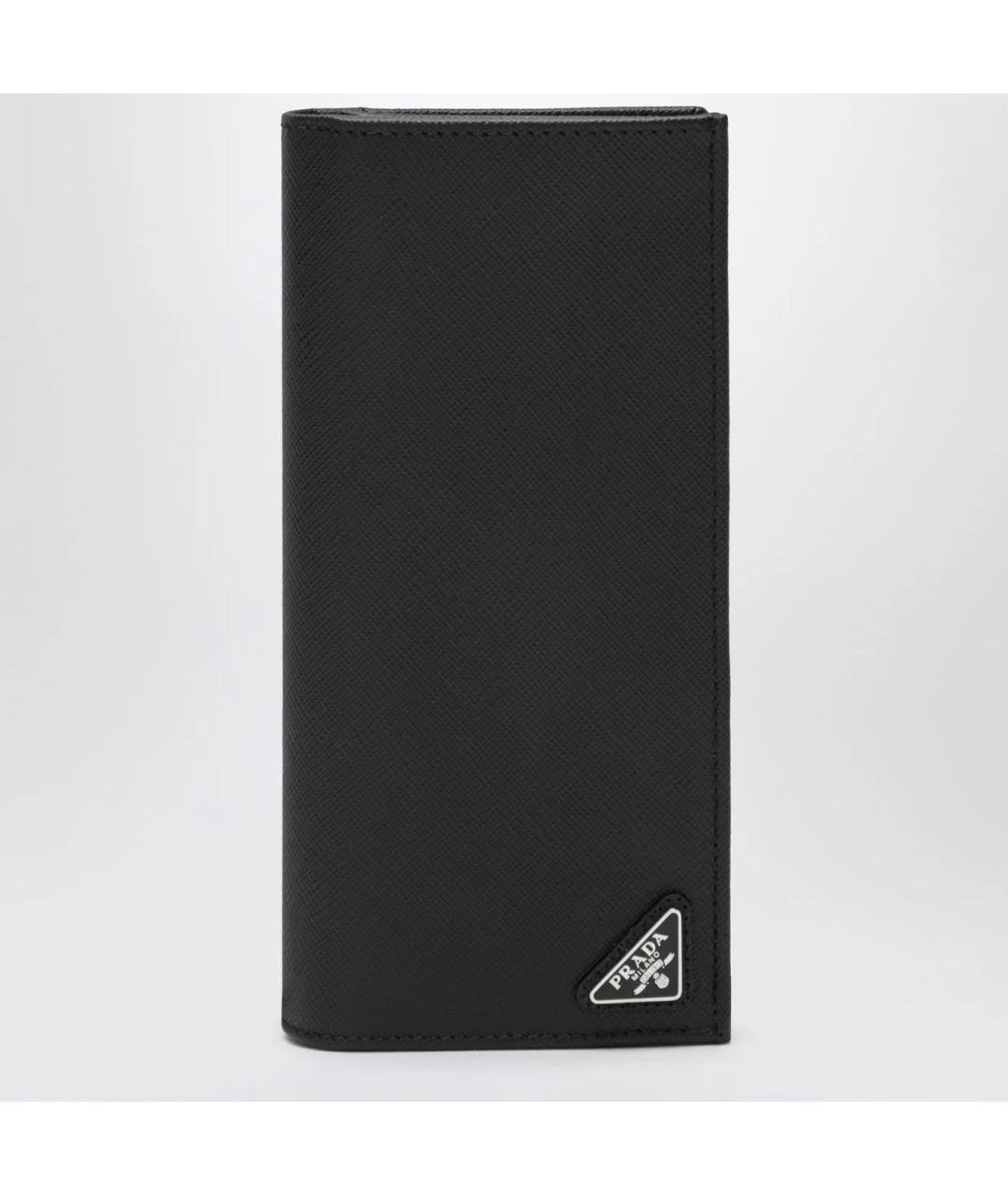 PRADA Черный кожаный кошелек, фото 3