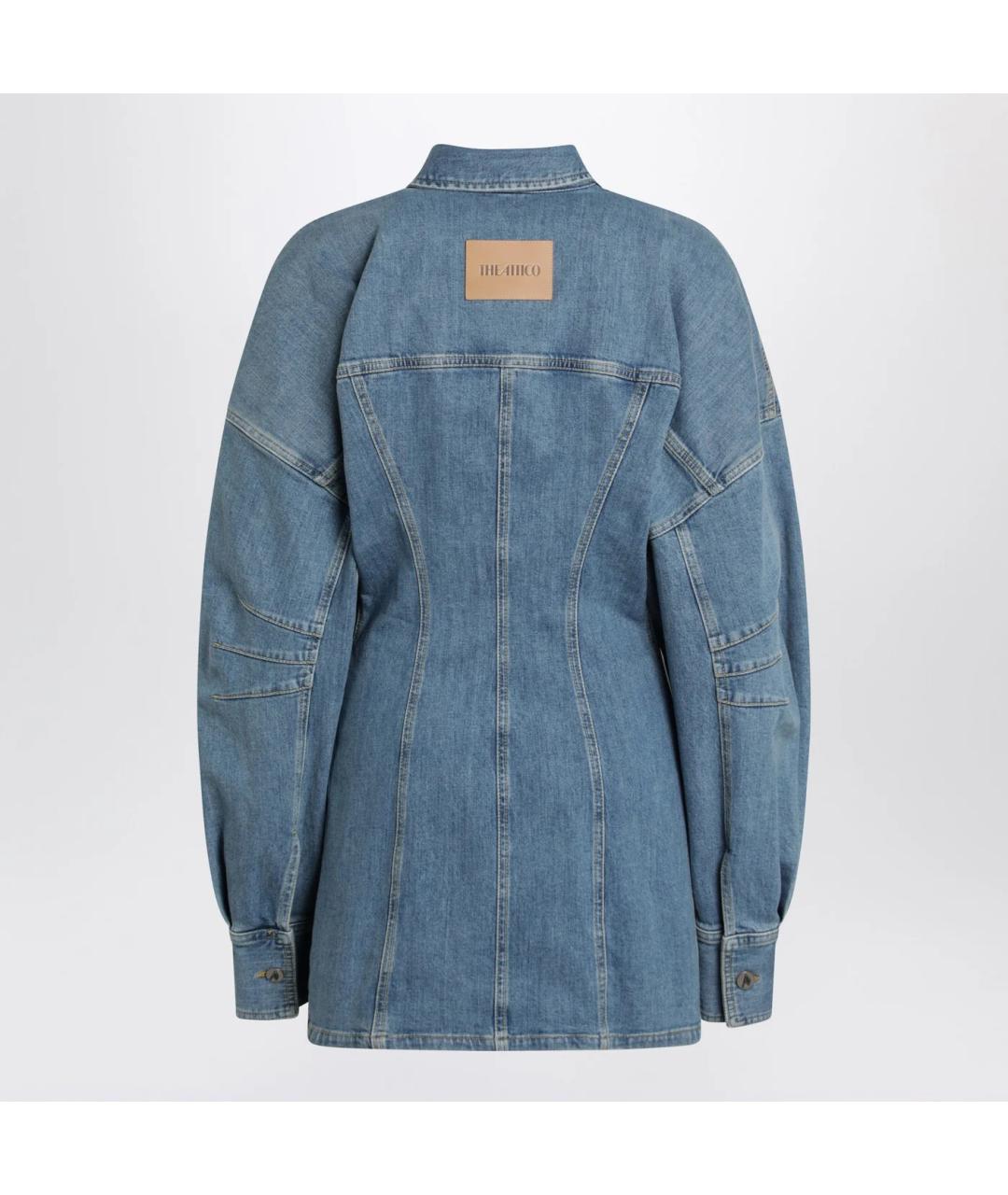 THE ATTICO Синее деним повседневное платье, фото 2