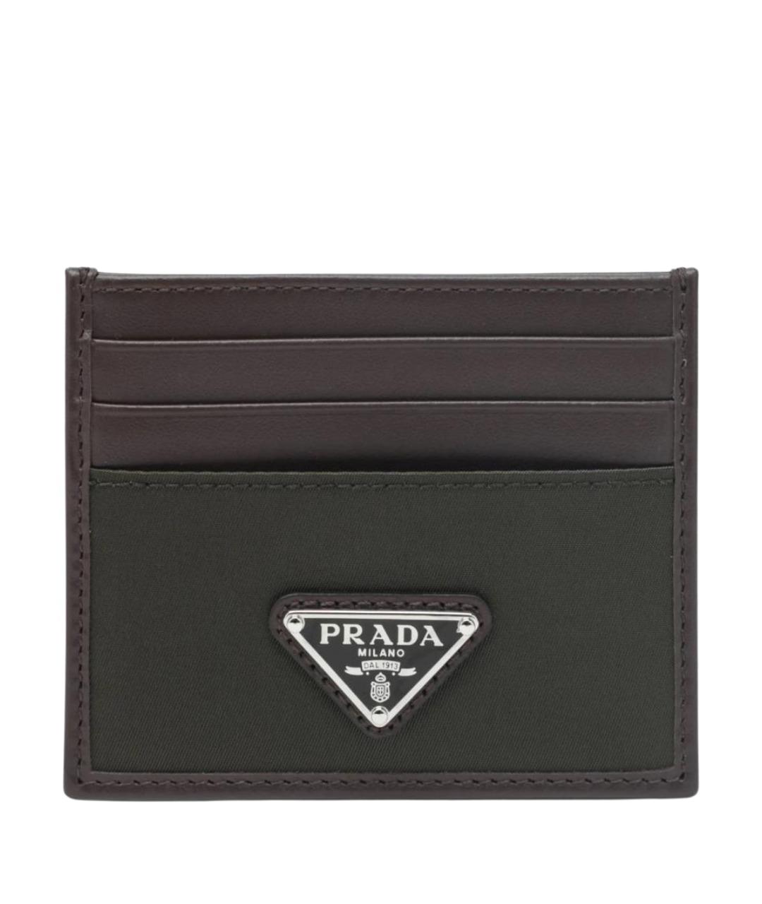 PRADA Коричневый кожаный кардхолдер, фото 1