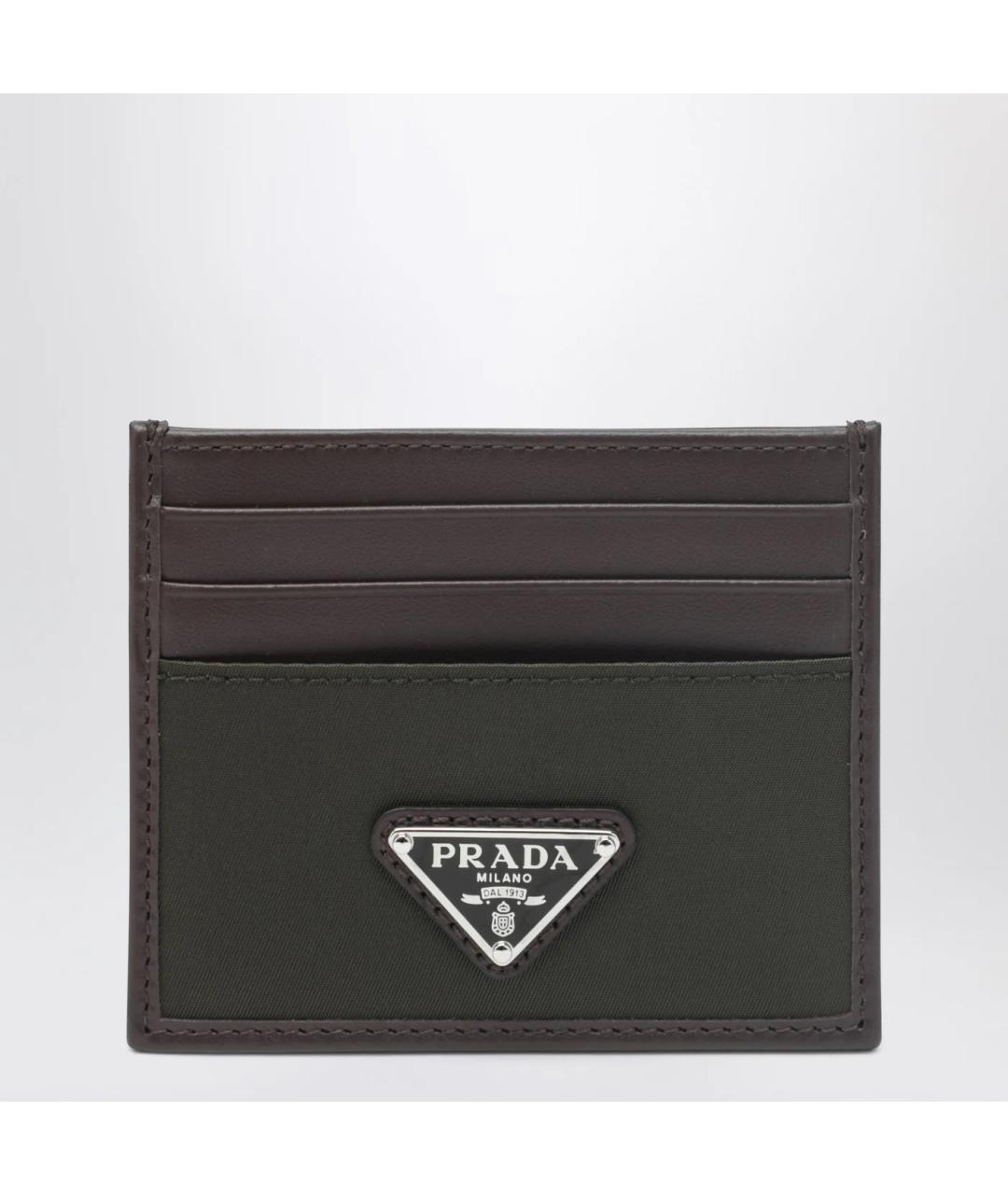 PRADA Коричневый кожаный кардхолдер, фото 3