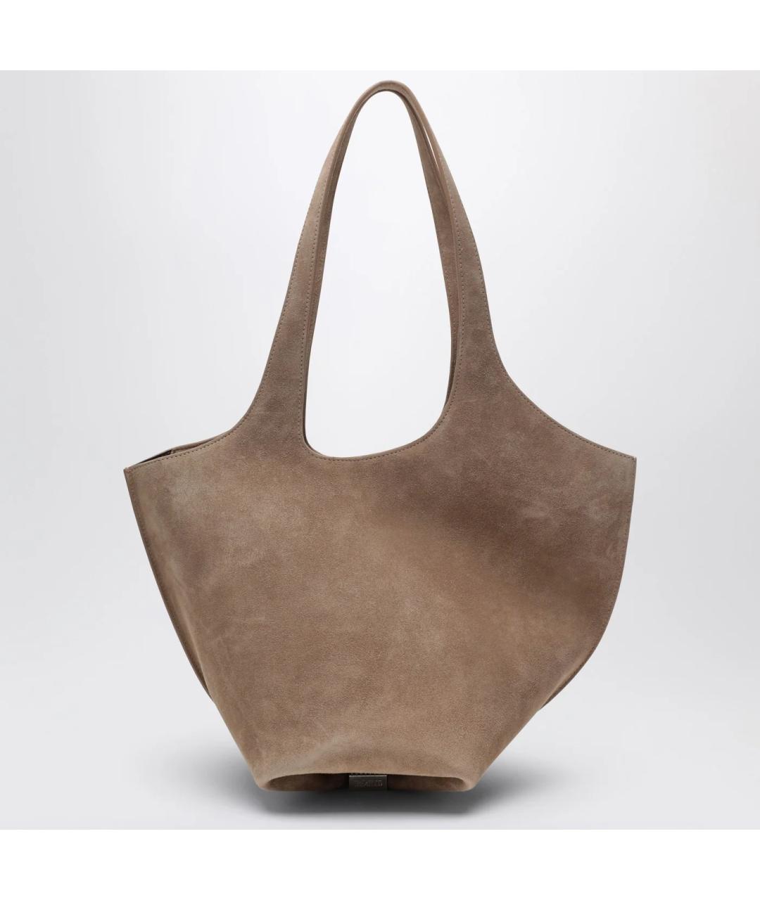 THE ATTICO Бежевая замшевая сумка тоут, фото 2