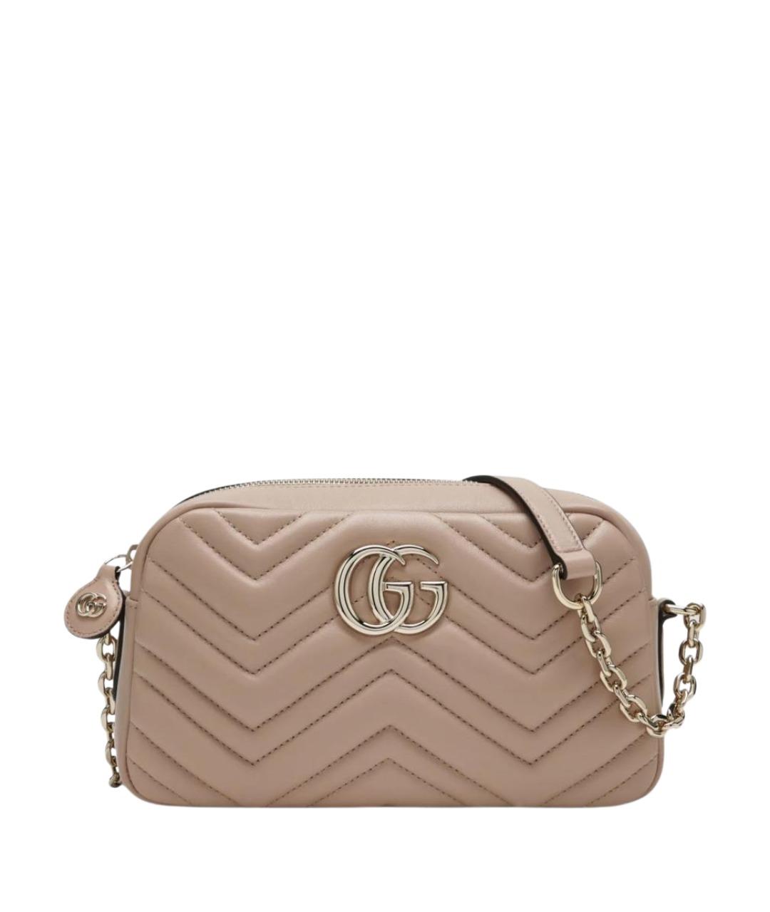 GUCCI Розовая кожаная сумка через плечо, фото 1