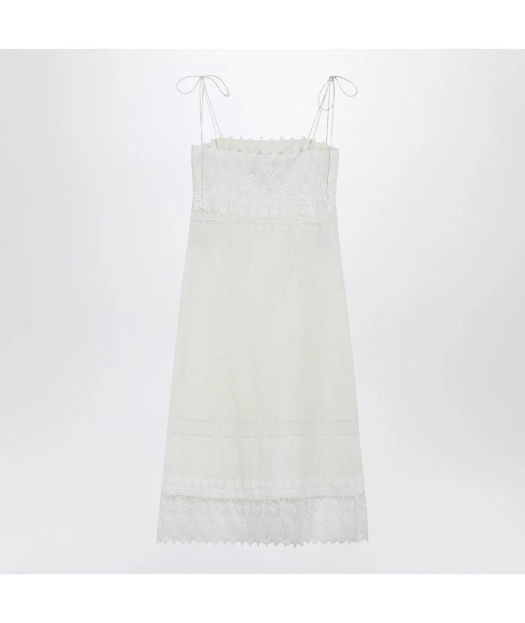 VALENTINO Белое льняное платье, фото 2
