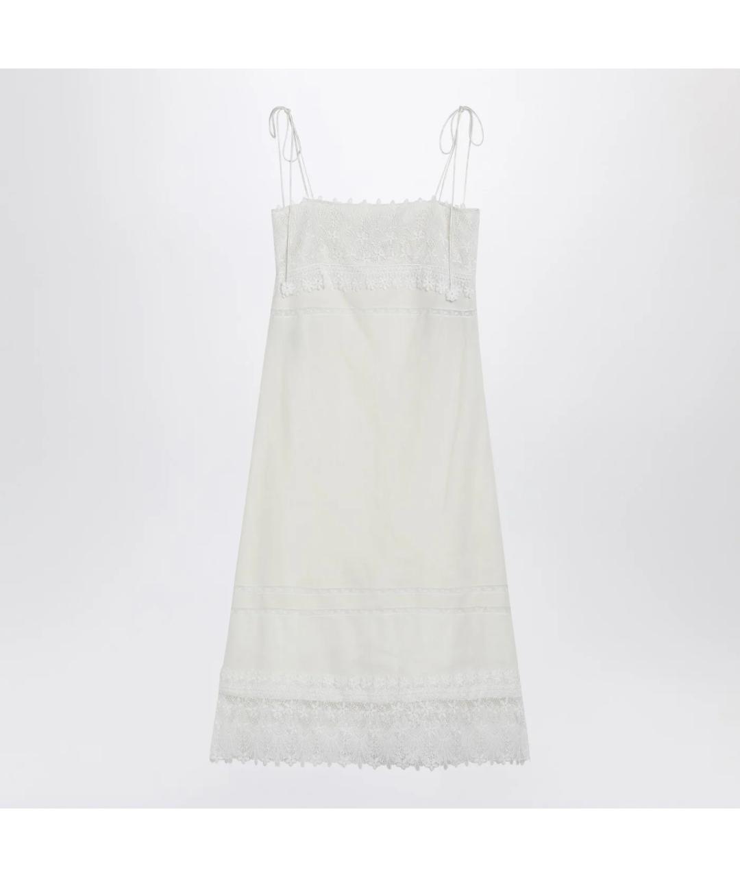 VALENTINO Белое льняное платье, фото 3