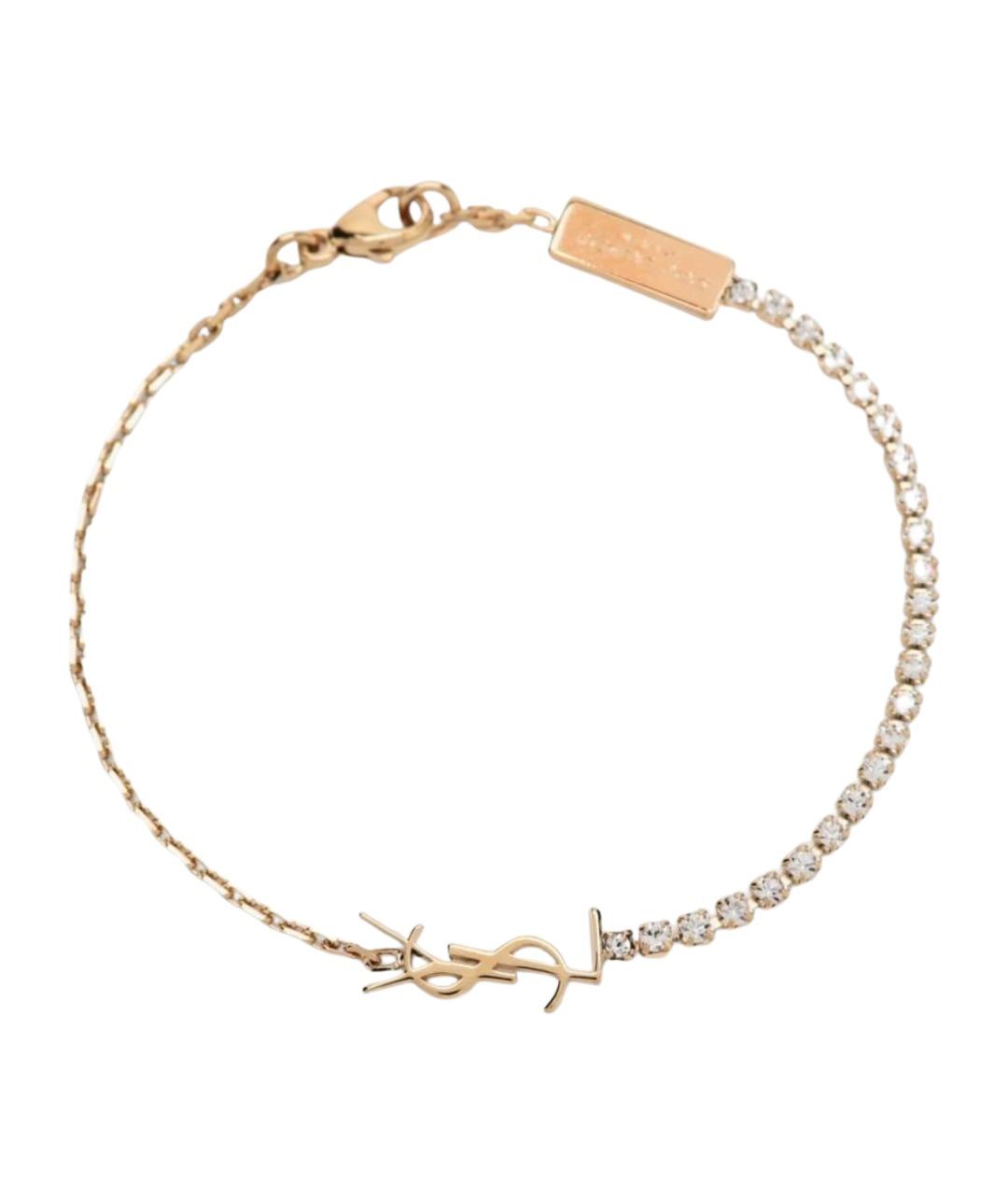 SAINT LAURENT Золотой металлический браслет, фото 1