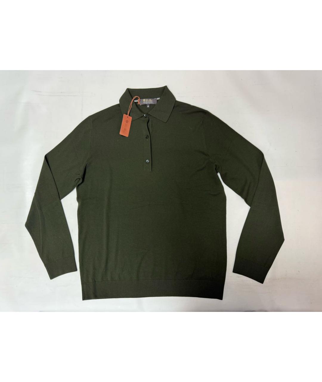 LORO PIANA Зеленый шерстяной джемпер / свитер, фото 8