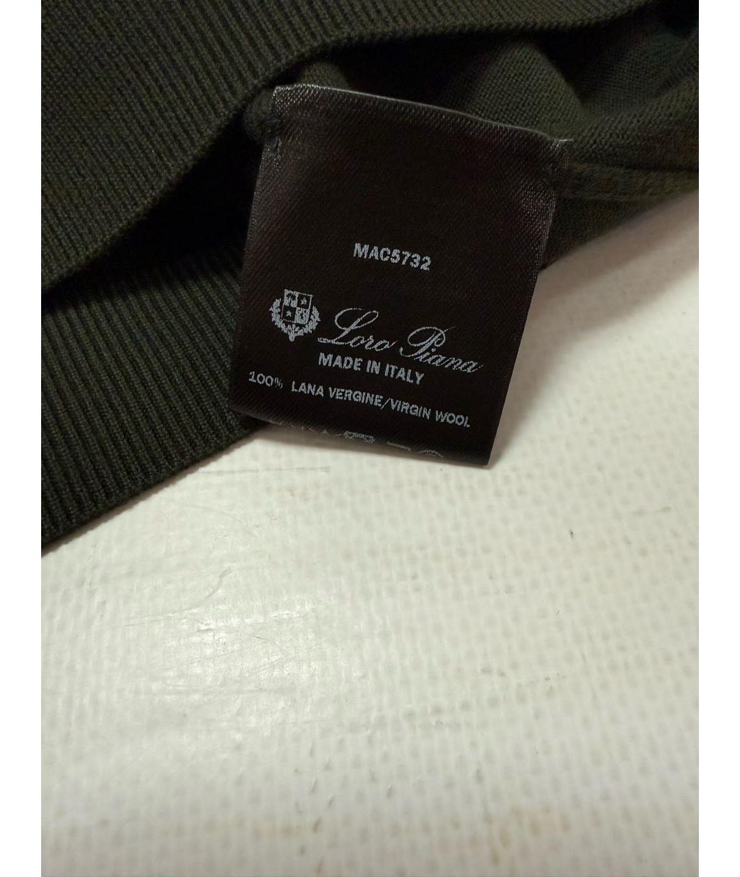LORO PIANA Зеленый шерстяной джемпер / свитер, фото 6
