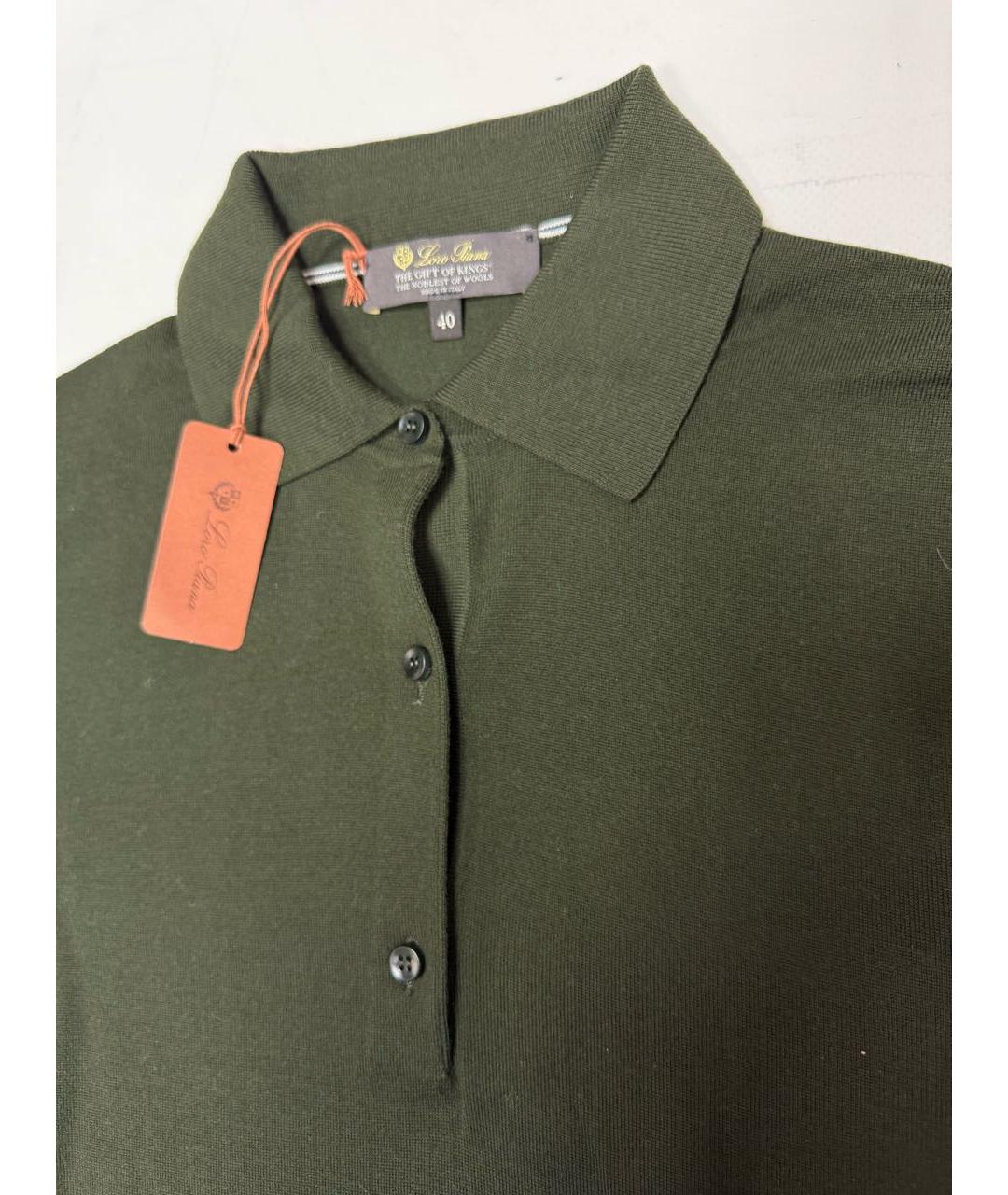LORO PIANA Зеленый шерстяной джемпер / свитер, фото 3