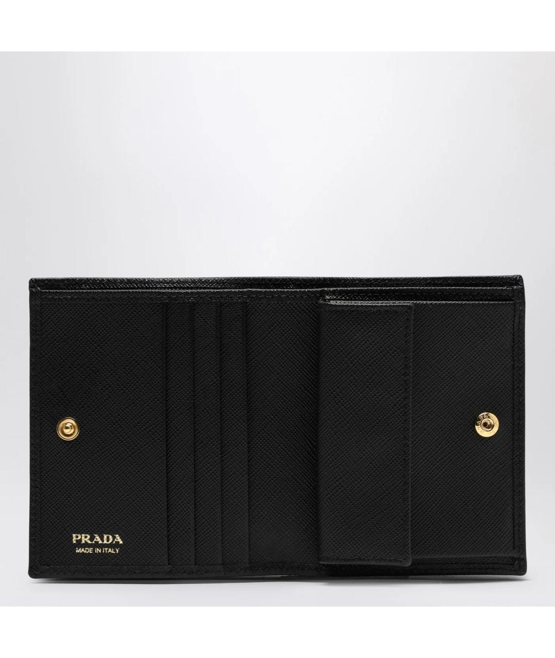 PRADA Черный кожаный кошелек, фото 2