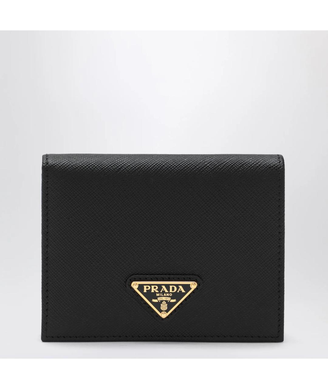 PRADA Черный кожаный кошелек, фото 3