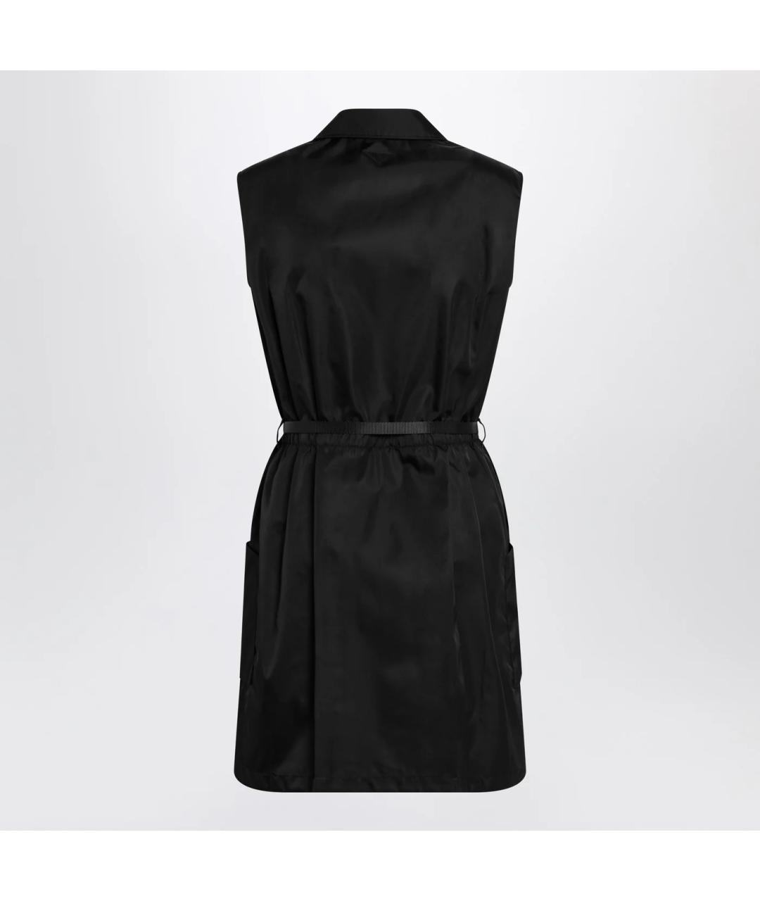 PRADA Черное полиамидовое повседневное платье, фото 2