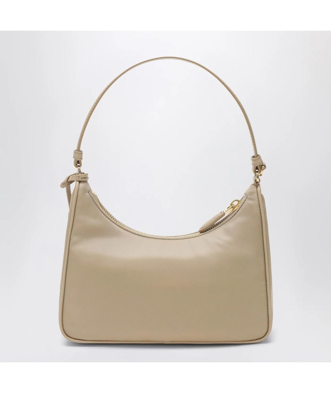 PRADA Бежевая тканевая сумка с короткими ручками, фото 2