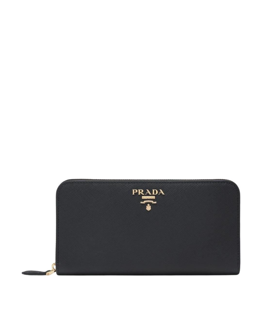 PRADA Черный кожаный кошелек, фото 1