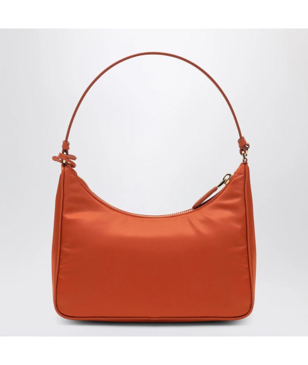 PRADA Оранжевая тканевая сумка с короткими ручками, фото 2