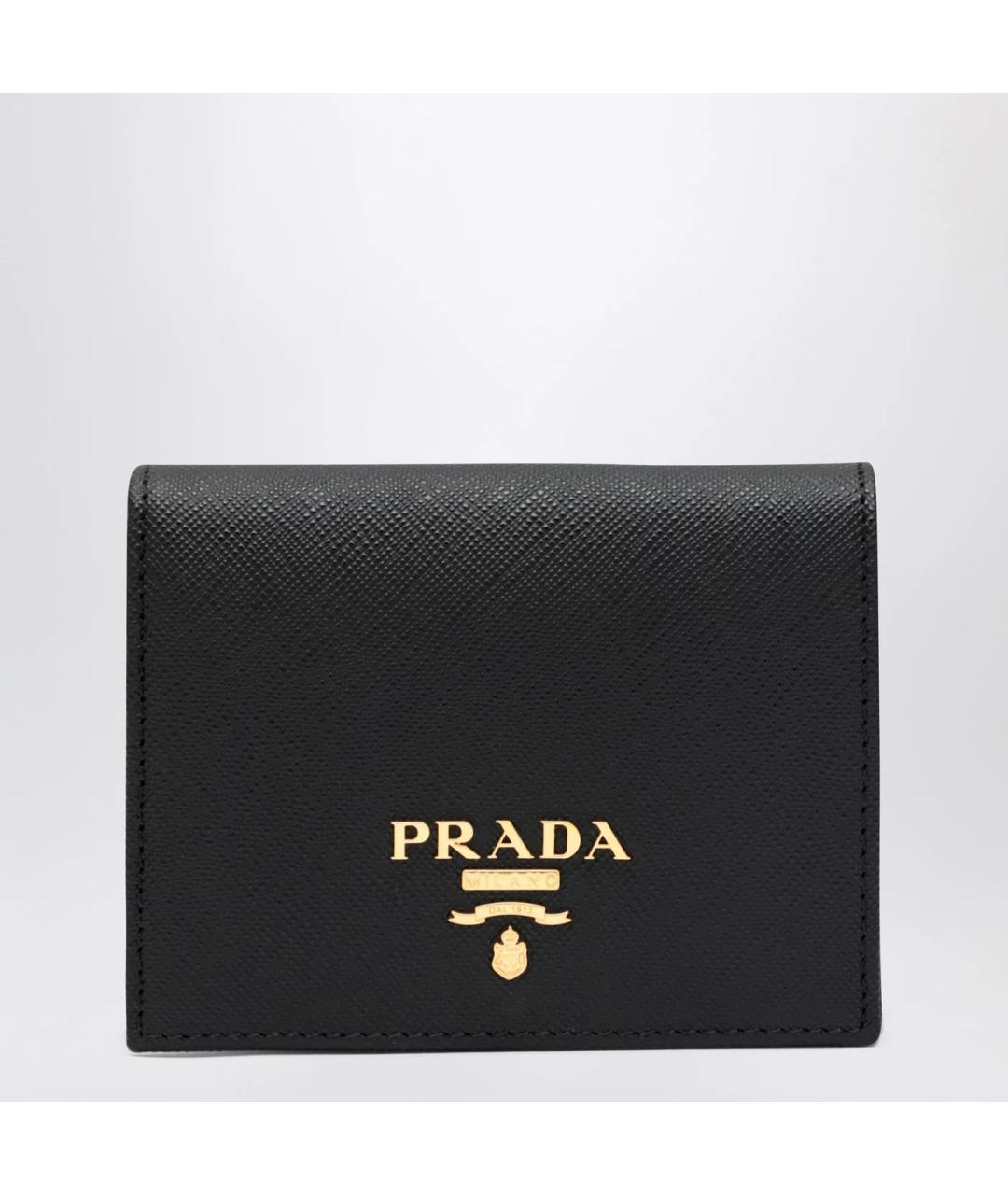 PRADA Черный кожаный кошелек, фото 3