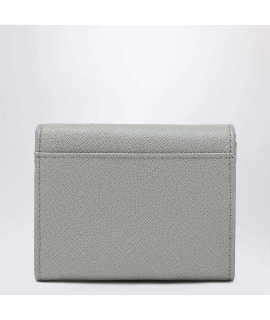 PRADA Серый кожаный кошелек, фото 2