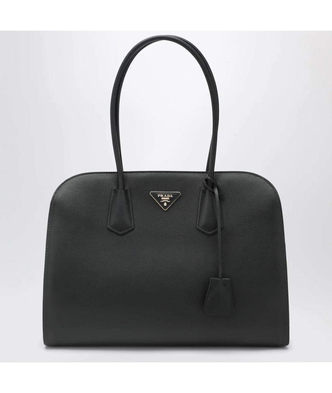 PRADA Черная кожаная сумка тоут, фото 3