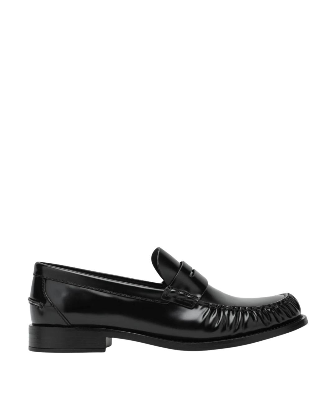 PRADA Черные кожаные лоферы, фото 1