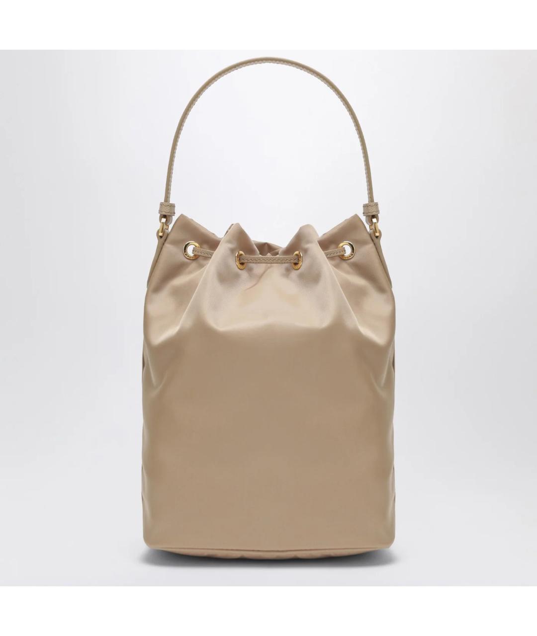 PRADA Бежевая синтетическая сумка через плечо, фото 2