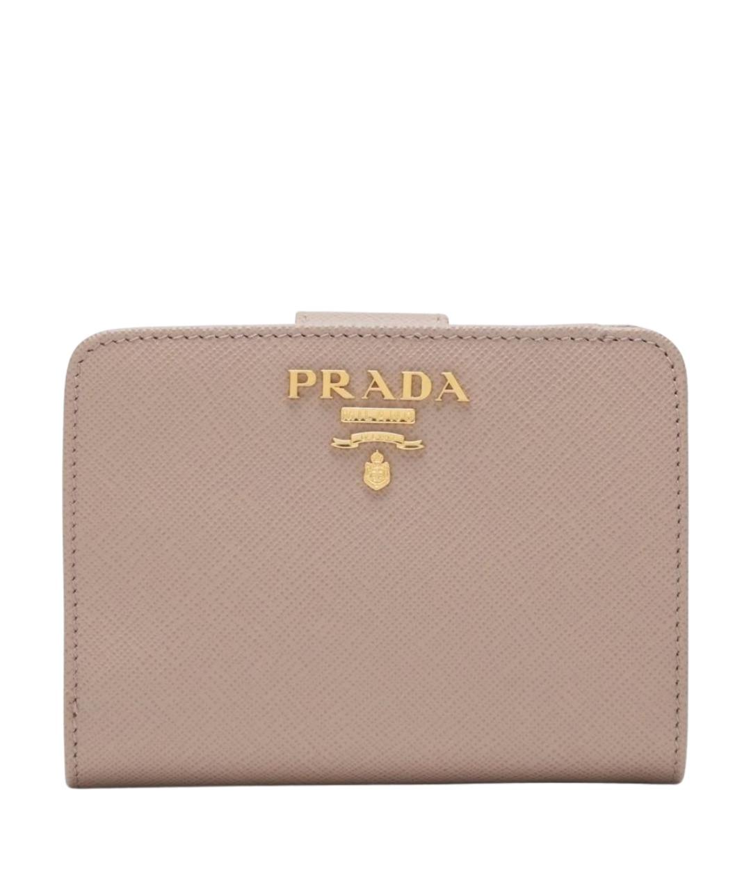 PRADA Розовый кожаный кошелек, фото 1