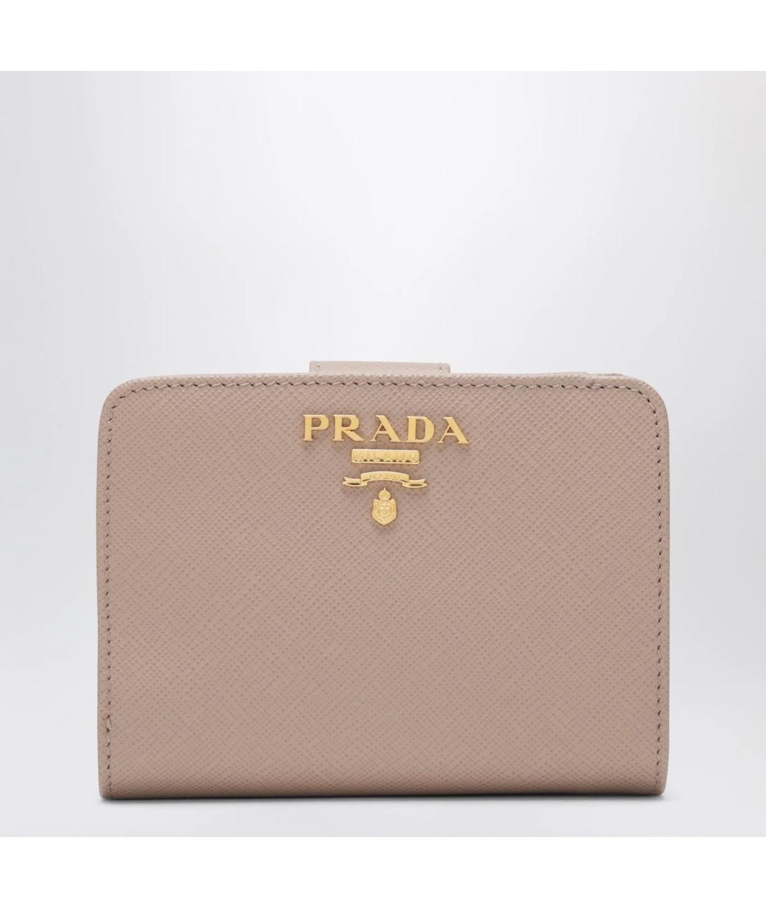 PRADA Розовый кожаный кошелек, фото 3