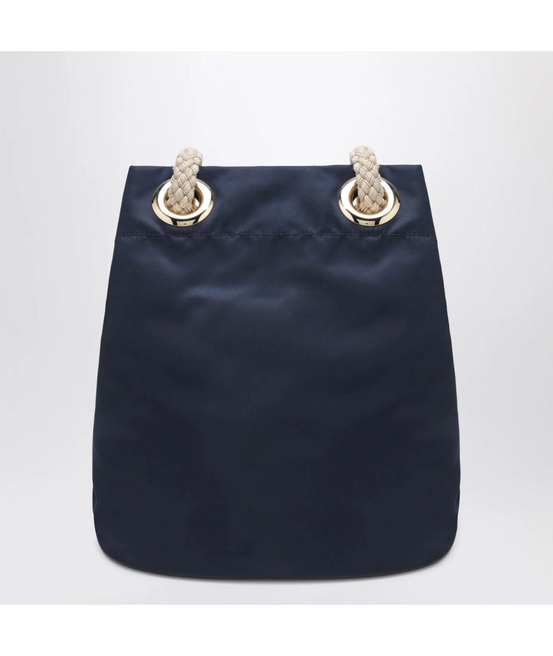 PRADA Темно-синяя синтетическая сумка через плечо, фото 2