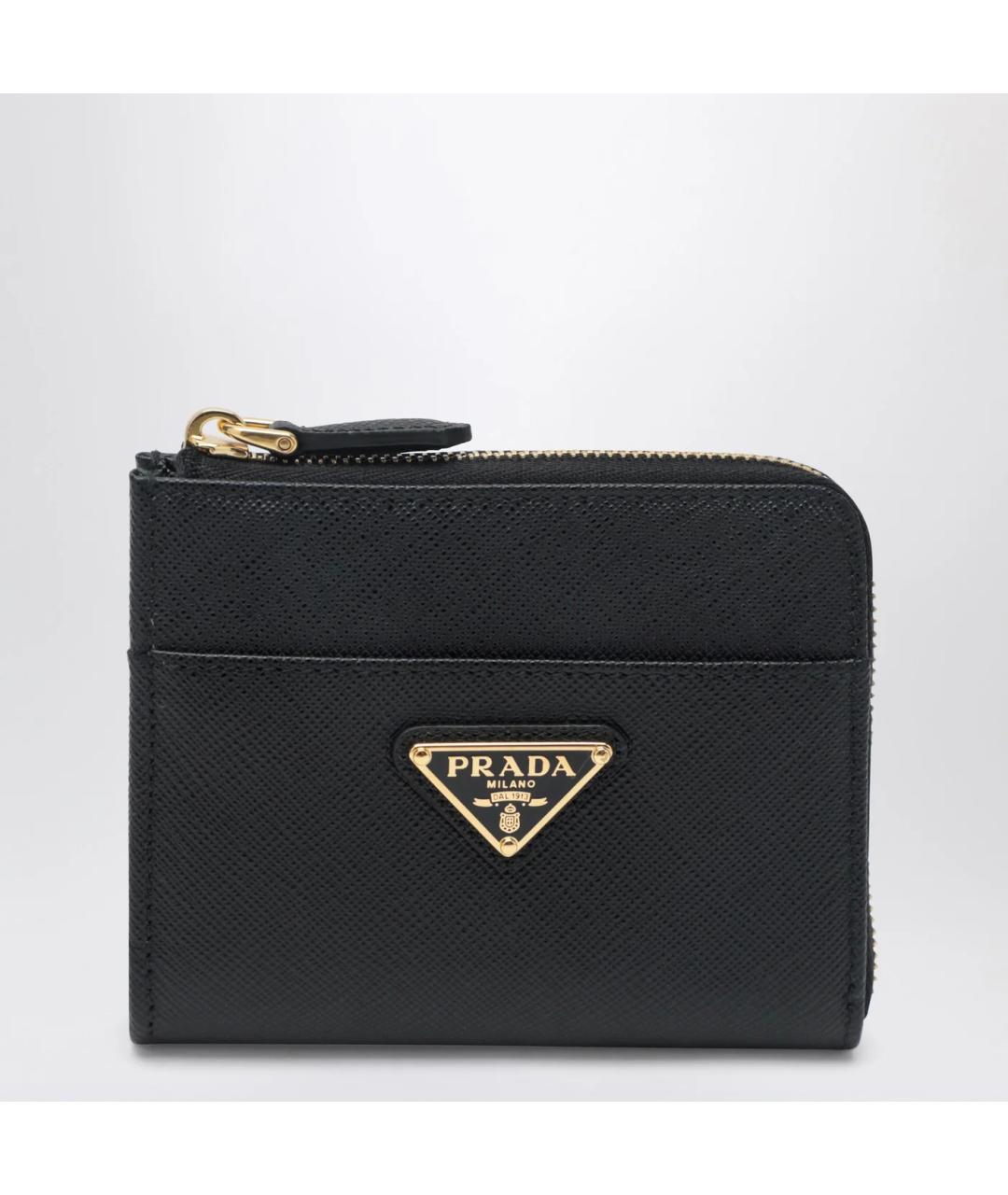 PRADA Черный кожаный кошелек, фото 3