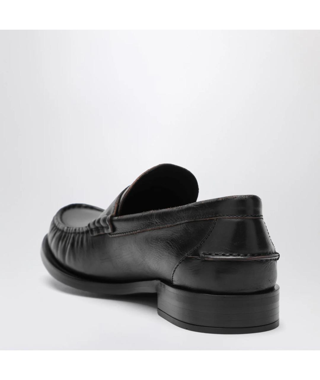 PRADA Черные кожаные лоферы, фото 2