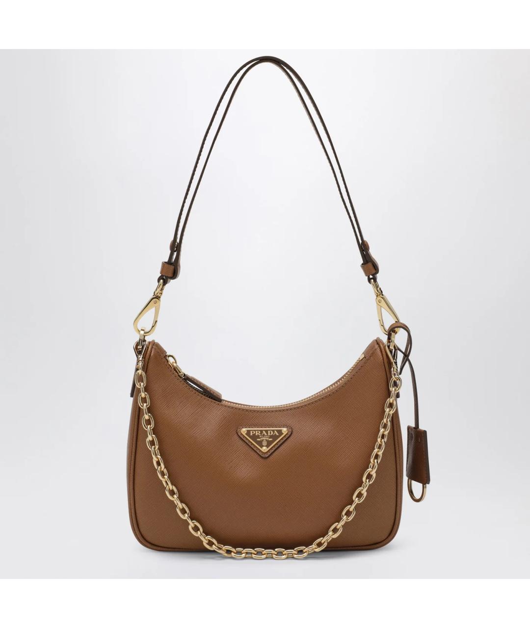 PRADA Коричневая кожаная сумка через плечо, фото 3