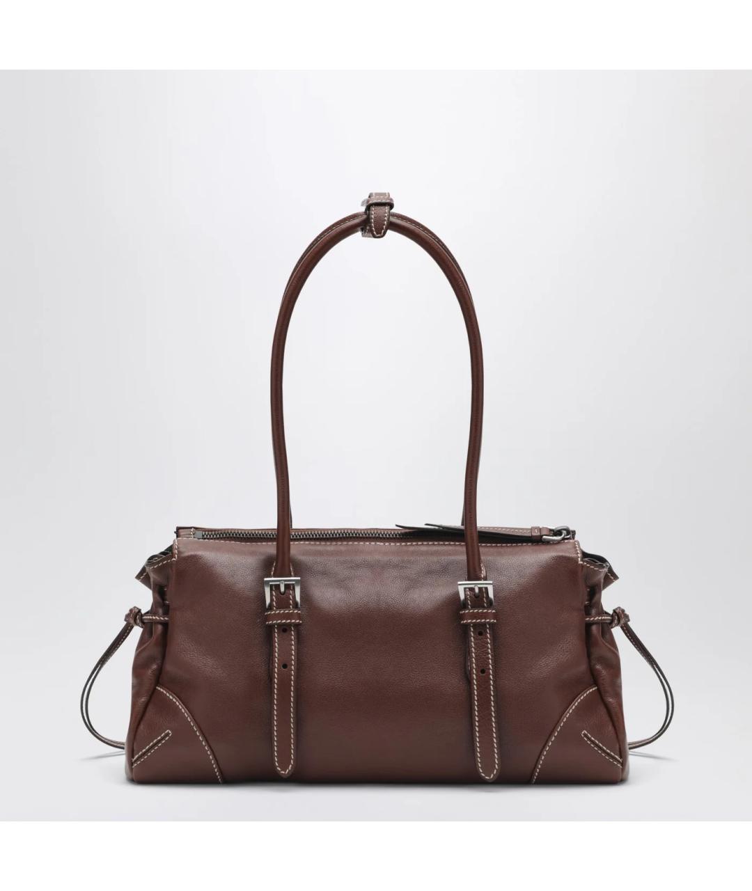 PRADA Коричневая кожаная сумка через плечо, фото 2