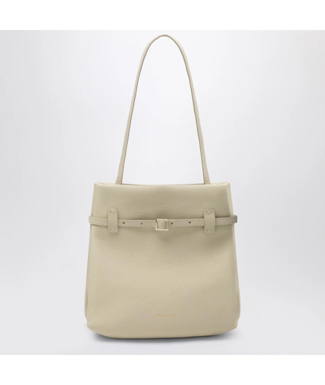 MANU ATELIER Бежевая кожаная сумка тоут, фото 3