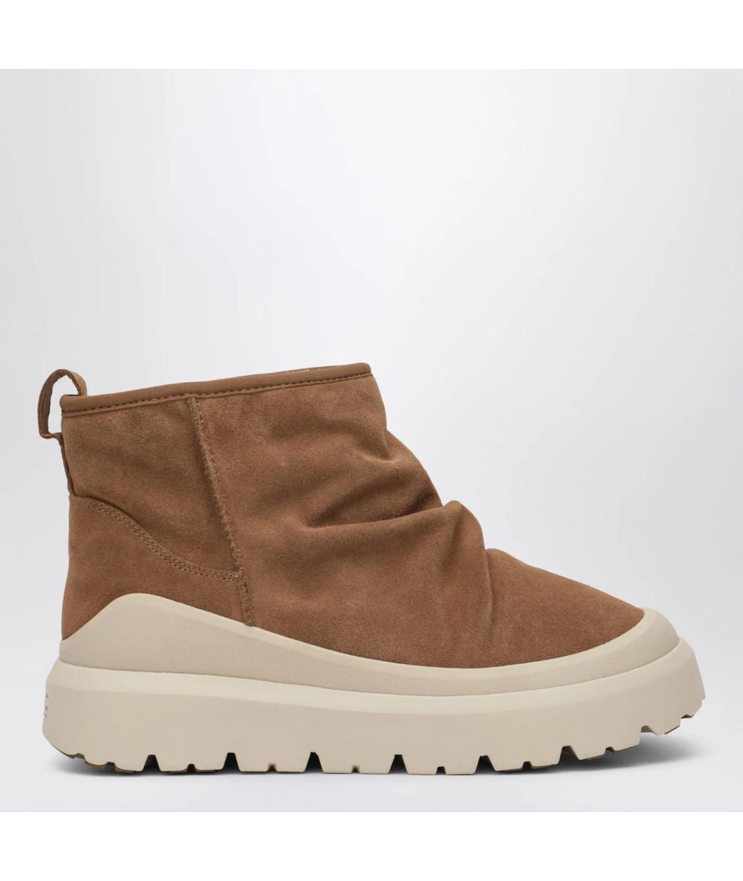 UGG AUSTRALIA Коричневые замшевые высокие ботинки, фото 3