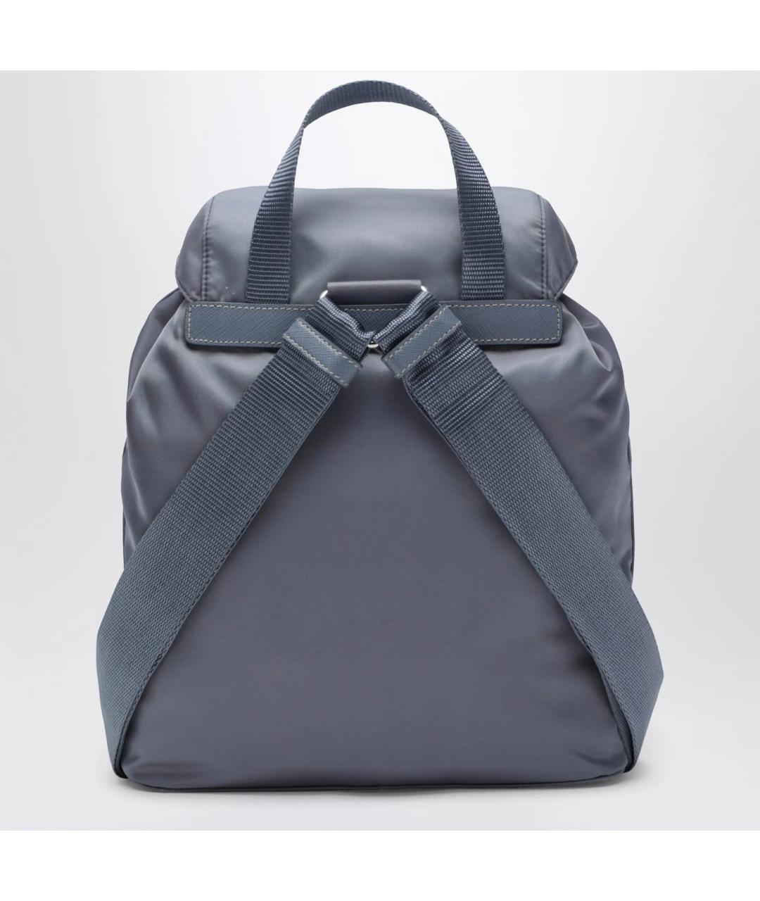 PRADA Голубой синтетический рюкзак, фото 2