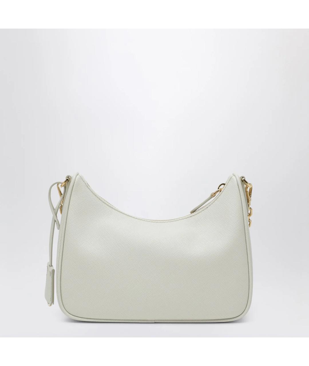 PRADA Белая кожаная сумка через плечо, фото 2