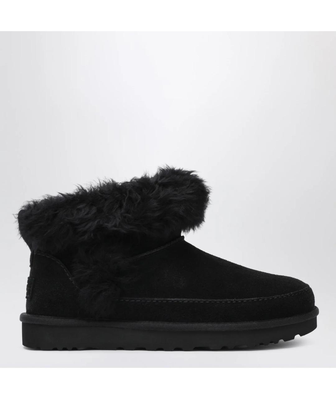 UGG AUSTRALIA Черные замшевые полусапоги, фото 3